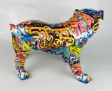 Multicolour Graffiti Large British Bulldog Ornament