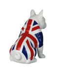 White Sitting British Bulldog Ornament
